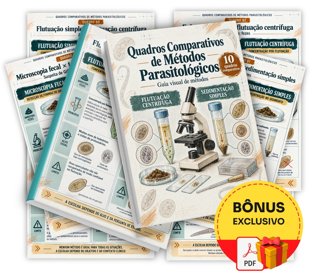 Quadros Comparativos de Métodos Parasitológicos